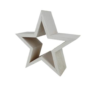 Preview: Deko Holzstern 17cm - 2 Farben -